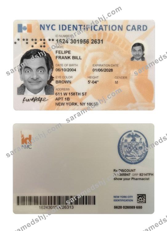 USA New York identification card